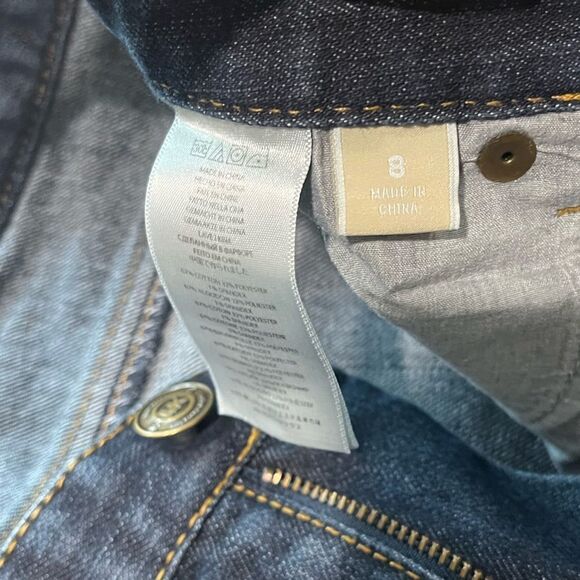 Michael Kors Dark Wash Denim Jeans Flare Leg Size 8 - Picture 7 of 12
